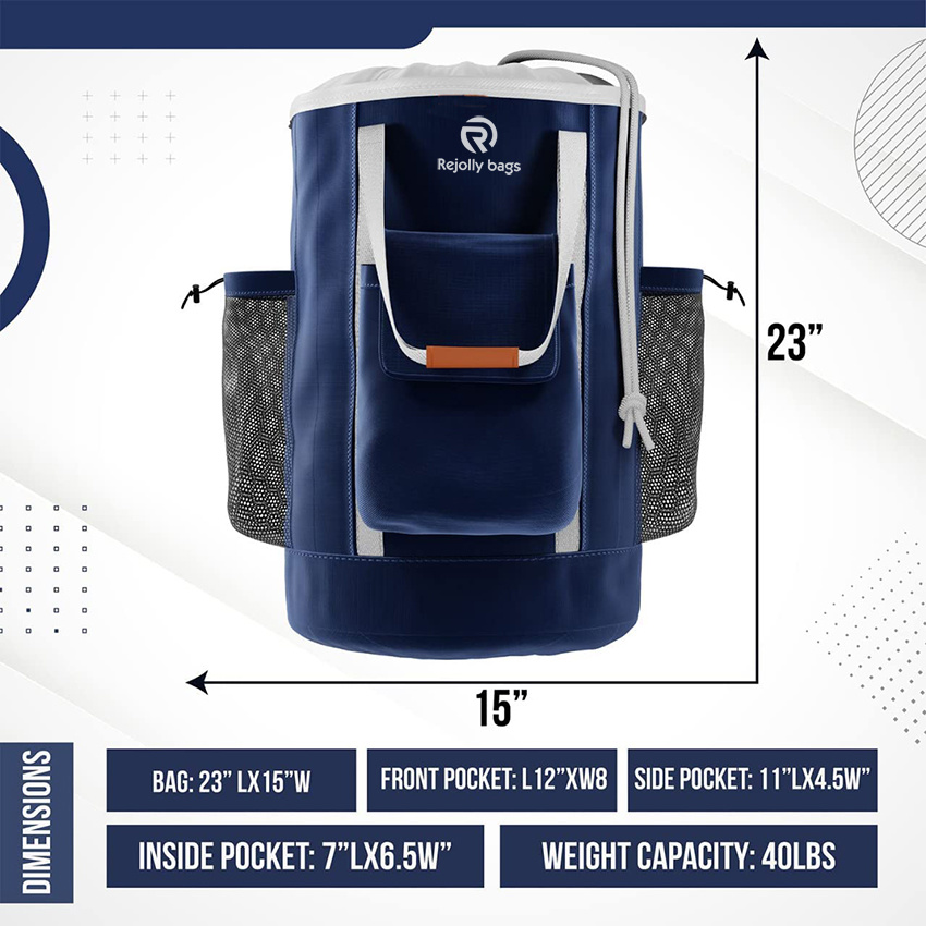 Easy to Carry College Waterproof Portable Collapsible Heavy Duty Laundry Bag