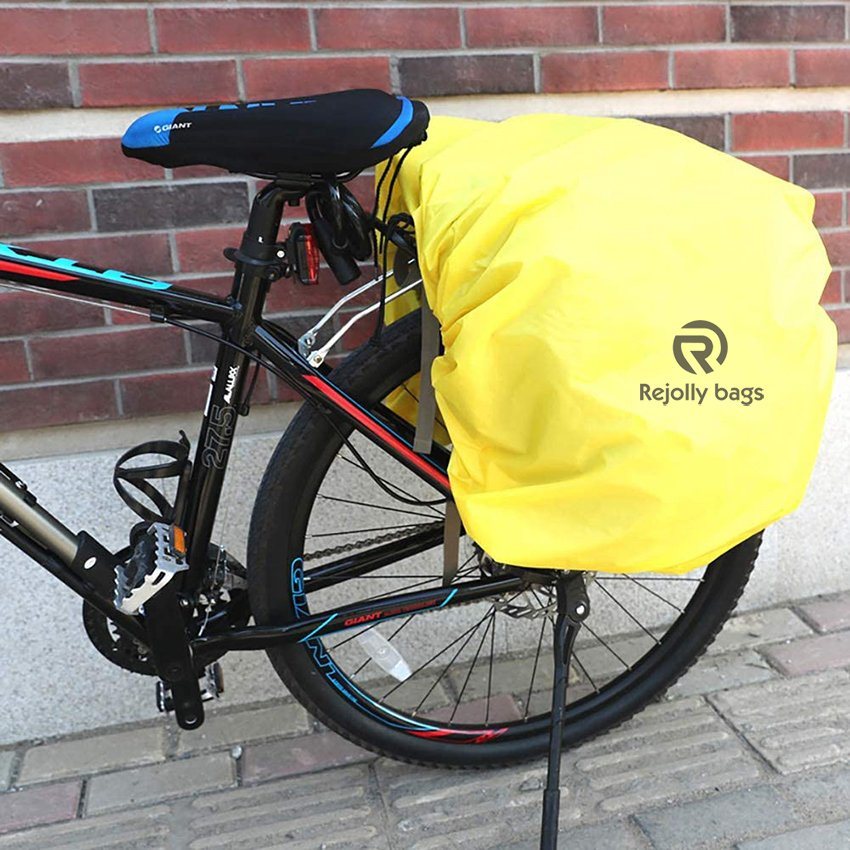 Waterproof Saddle Bags with Rain Cover for Bicycle Rear Rack Carrier, Support for Width Less Than 7 Inches Bicycle Bag