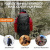 Camping Backpack with Waterproof Rain Cover for Outdoor Sport Travel Daypack with Adjustable Chest and Hip Strap for Climbing Camping Touring Backpack