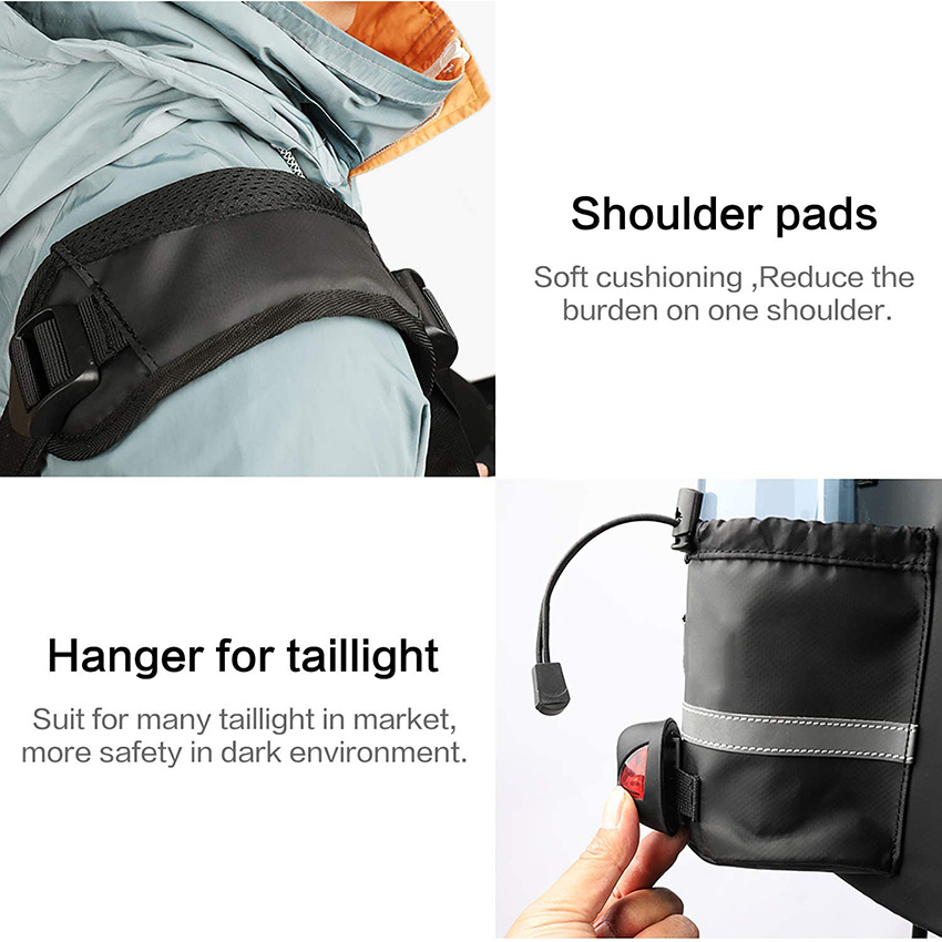 Trunk Bag Bike Pannier Bag for Bicycle Cargo Rack Saddle Bag Shoulder Laptop Pannier Rack Professional Cycling Accessories Bicycle Bag