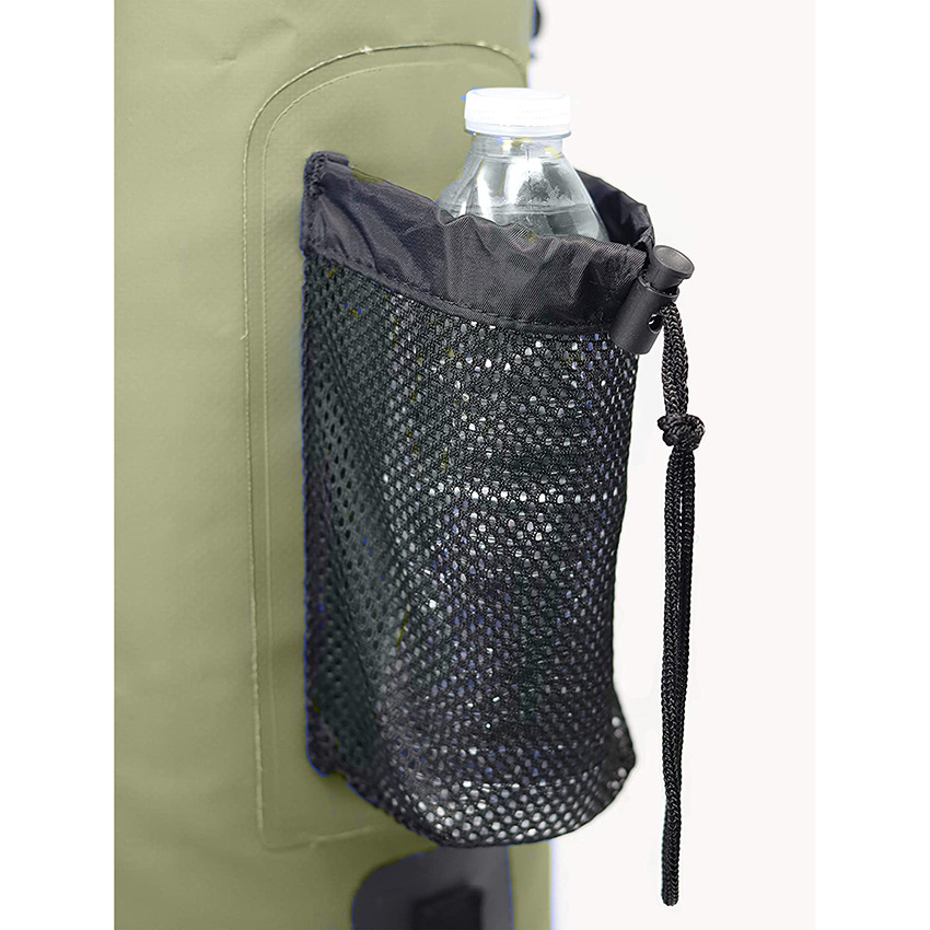 Waterproof Dry Bag with Easy Access Front Zippered Pocket, Side Pocket, Padded Shoulder Straps, and Grab Handle for All Water Sports Dry Bag