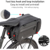 Storage Pannier Saddle 26L Multifuction Rear Bike Cargo Rack Bags with Reflective Strips Waterproof Travel Accessories Expandable Luggage Bike Trunk Bag