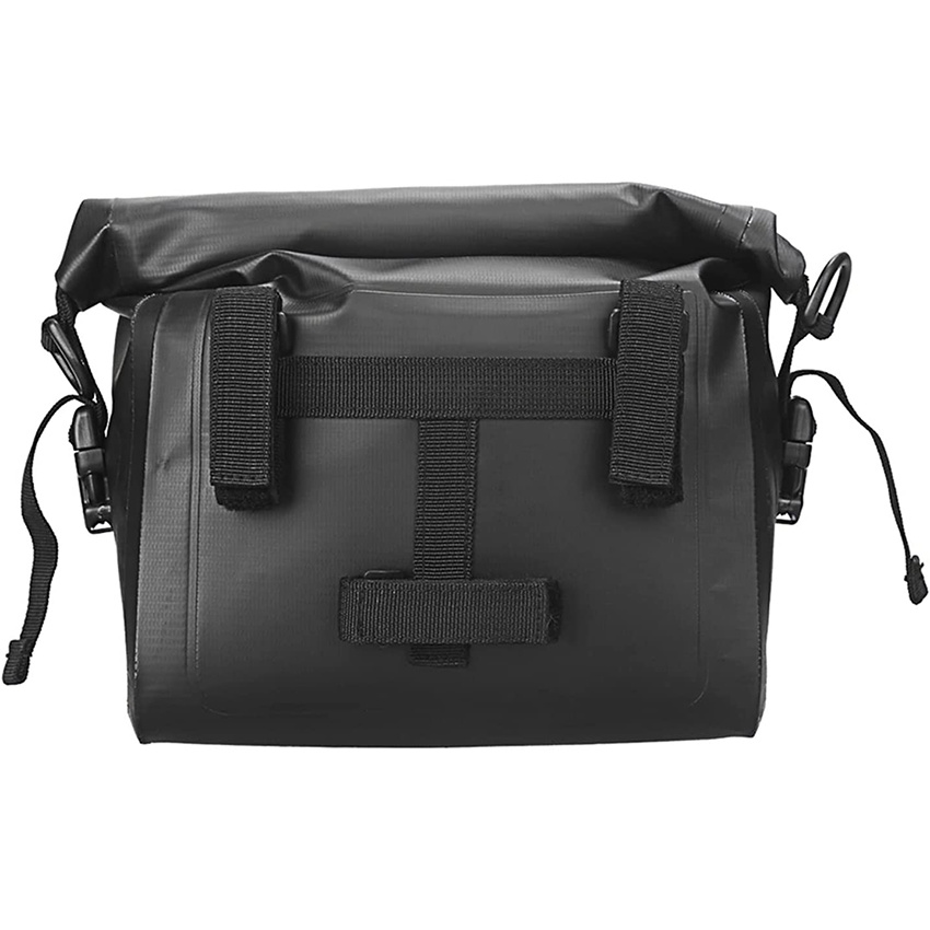 Waterproof Bicycle Handlebar Bag Rolltop Closure Large Capacity Front Bag with Adjustable Shoulder Strap Accessories Humanized Design Bike Bag