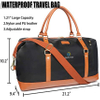 Ultra Large Size Smooth Nylon Leather Weekender Overnight Travel Carry on Bag