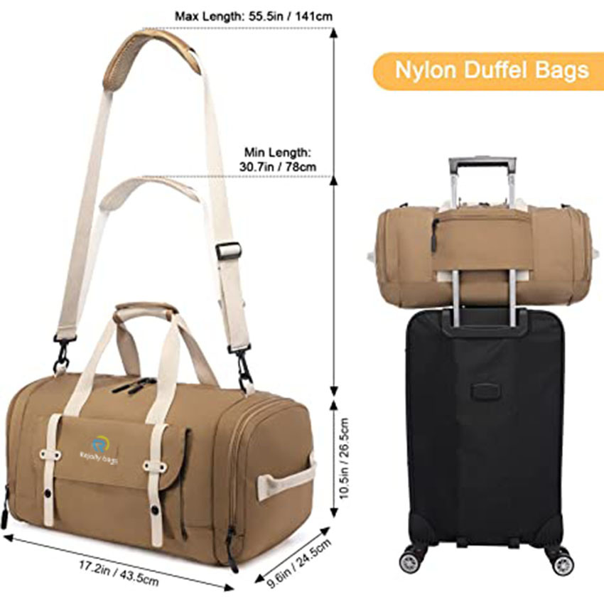 Large Capacity Fashion Design Duffle with Shoes Compartment for Travel Bag