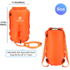 Swim Buoy Backpack 35L Bubble Safety Float Waterproof Dry Bag with Shoulder Waist Strap for Open Water Paddling Boating Kayaking Rafting Hiking Camping Fishing