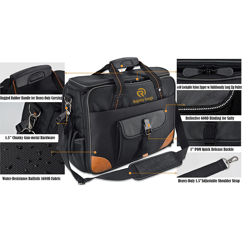 1680d Nylon 88-Pockets Electrician Tool Bag for Computer Technician Tool Bag