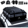 Auto Car Rooftop Cargo Carrier Bag,15 Cubic Car Storage Roof Luggage Travel Case Bag Waterproof Plus Heavy Duty 840d,Reflective Strips,Anti-Slip Mat,Storage Bag