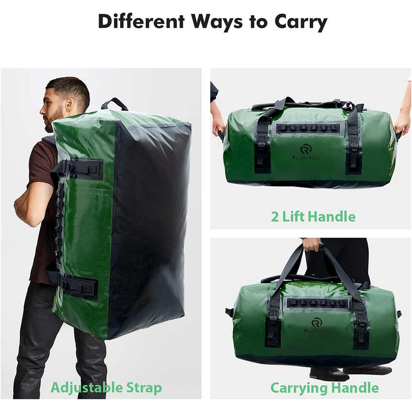 Large Waterproof Duffel Backpack for Boating Kayaking Motorcycling Hunting Camping Bag
