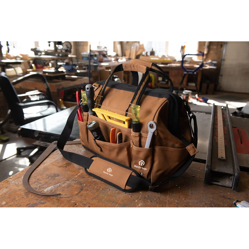 Rugged and Roomy Tool Bag Features Molded, Load-Bearing, Abrasion-Resistant Base Tool Storage Bag