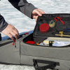Ice Fishing Rod Locker, Holds Four Rods up to 32", Zippered Middle Gear Locker for Secure Extra Storage Fishing Rod Bag