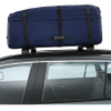 Large 330 Litres Soft Roof Box; Foldable Weather Resistant Roof Bag with Solid Base; Navy Blue Bag