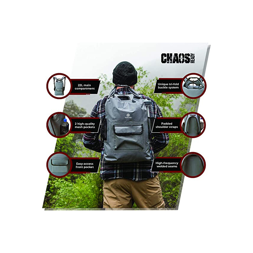 Waterproof Dry Bag Backpack Marine for Kayaking Fishing Lightweight Floating Pack