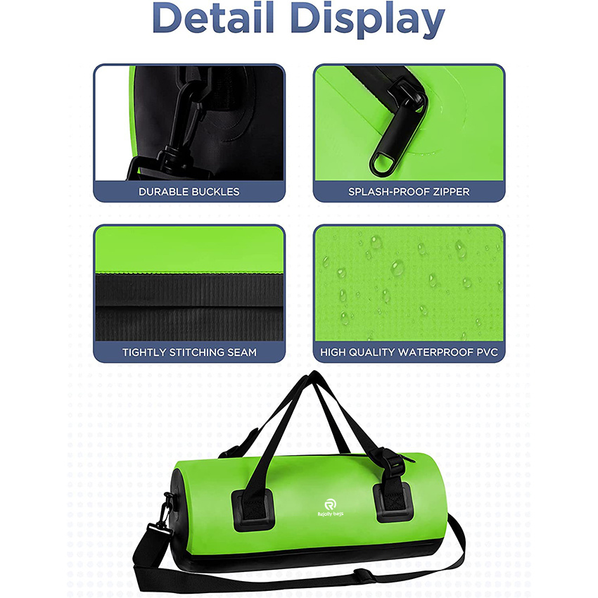 Waterproof Duffel Bag Lightweight Dry Bag Durable Straps and Handles Dry Sack Versatile Adventure for Boating Camping Swimming Motorcycling Fishing Travel