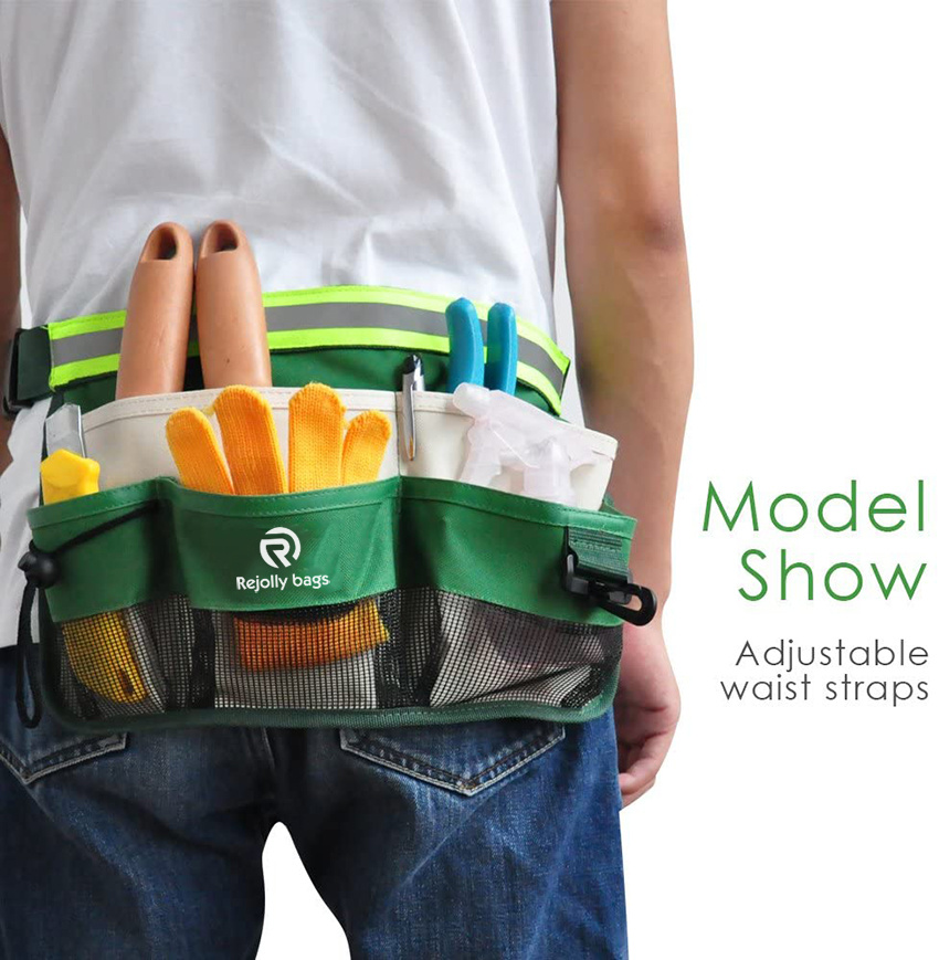 Oxford Adjustable Waist Straps and Garden Waist Bag Hanging Pouch Tool Bag