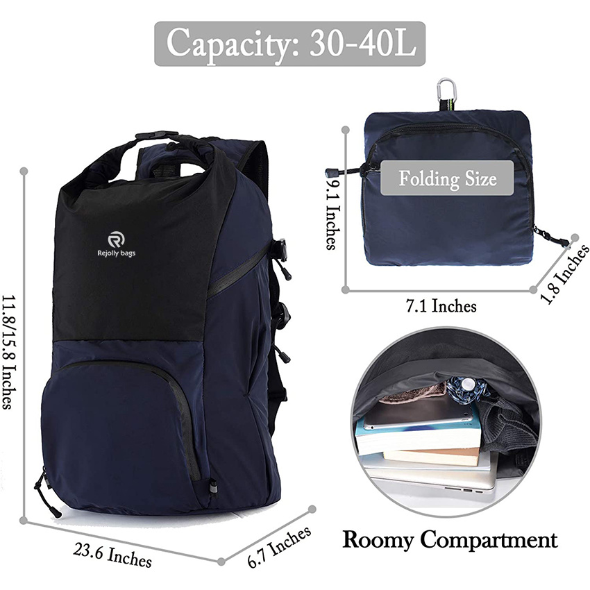 Foldable Lightweight 25L Outdoor Dayback Water Resistant Travel Camping Backpack