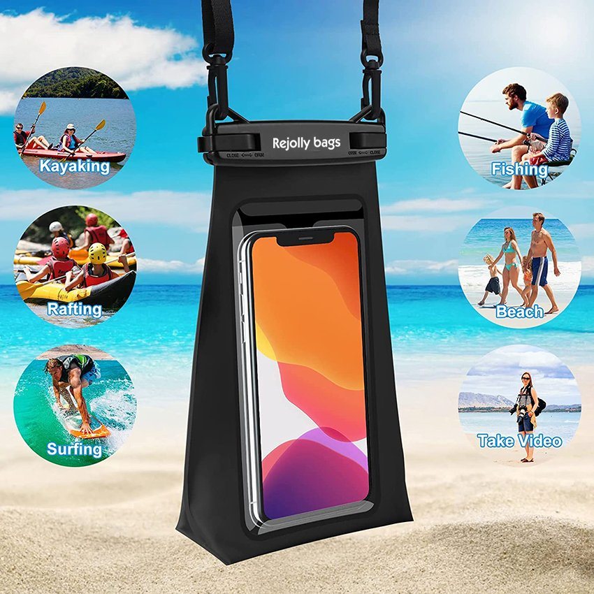 Large Capacity Waterproof Phone Pouch Floating Waterproof Bag Case Sunscreen Glasses Storage Dry Bag for Boating Swimming Kayaking