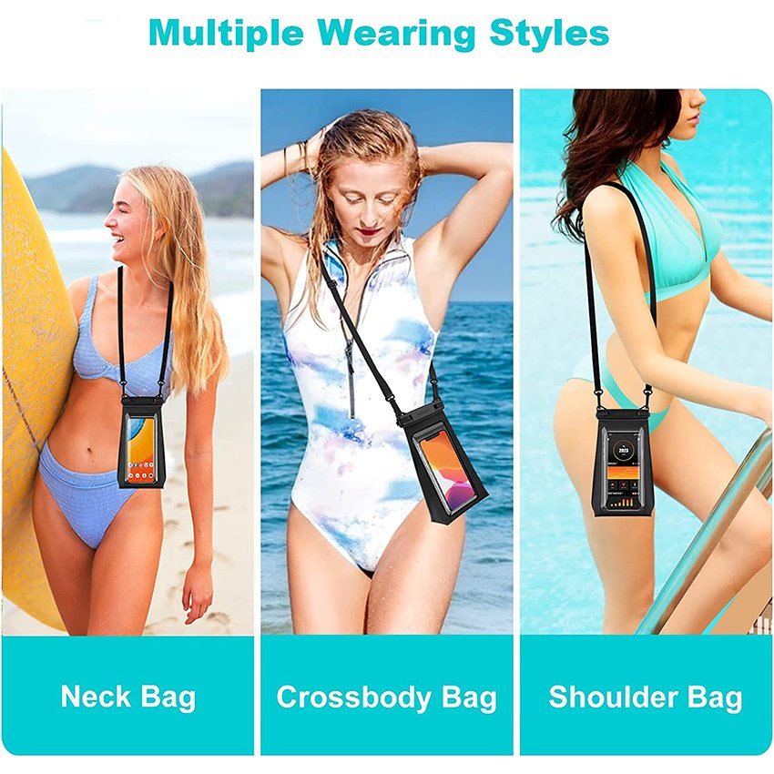 Large Capacity Waterproof Phone Pouch Floating Waterproof Bag Case Sunscreen Glasses Storage Dry Bag for Boating Swimming Kayaking