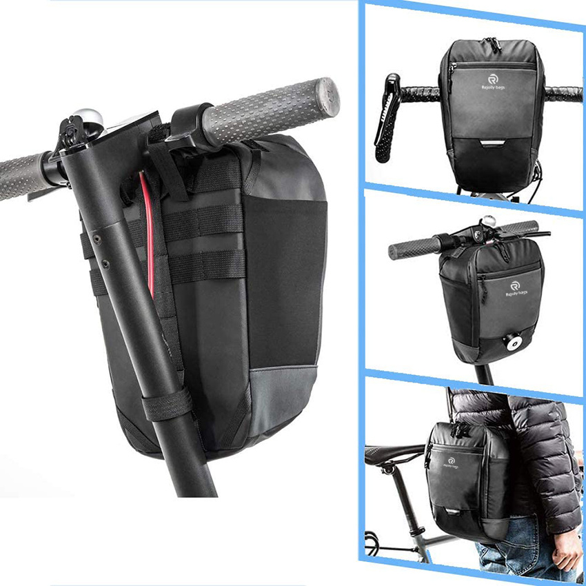 Waterproof Reflective Bicycle Front Bag, Shoulder Bag with Touchable Transparent Phone Pouch Bicycle Bag