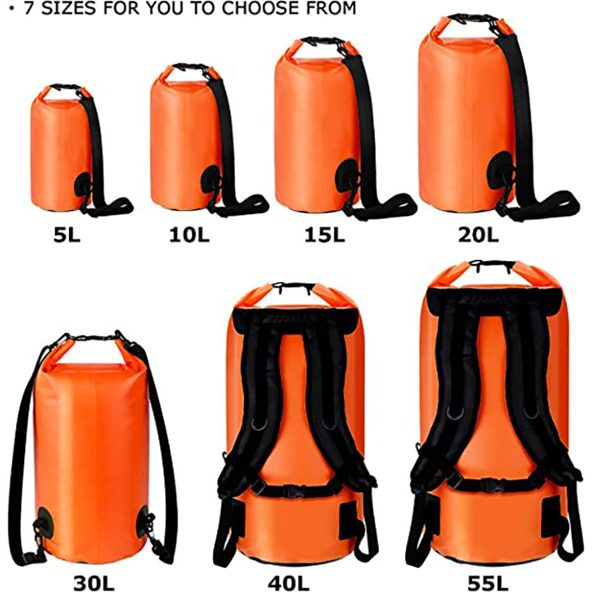 Heavy Duty Waterproof Dry Backpack for Boating Kayaking Fishing Rafting Swimming Floating and Camping Bag