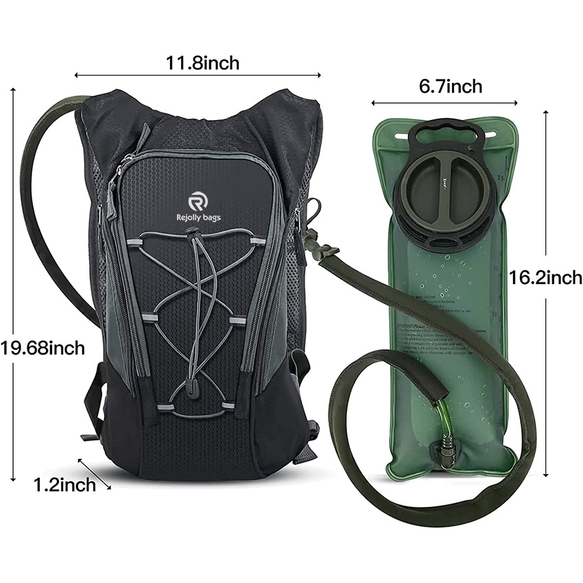 Tactical Molle Hydration Backpack with 2.5L Water Bladder 10L Capacity Waterproof - for Running, Hiking, Cycling, Camping Hydration Bag