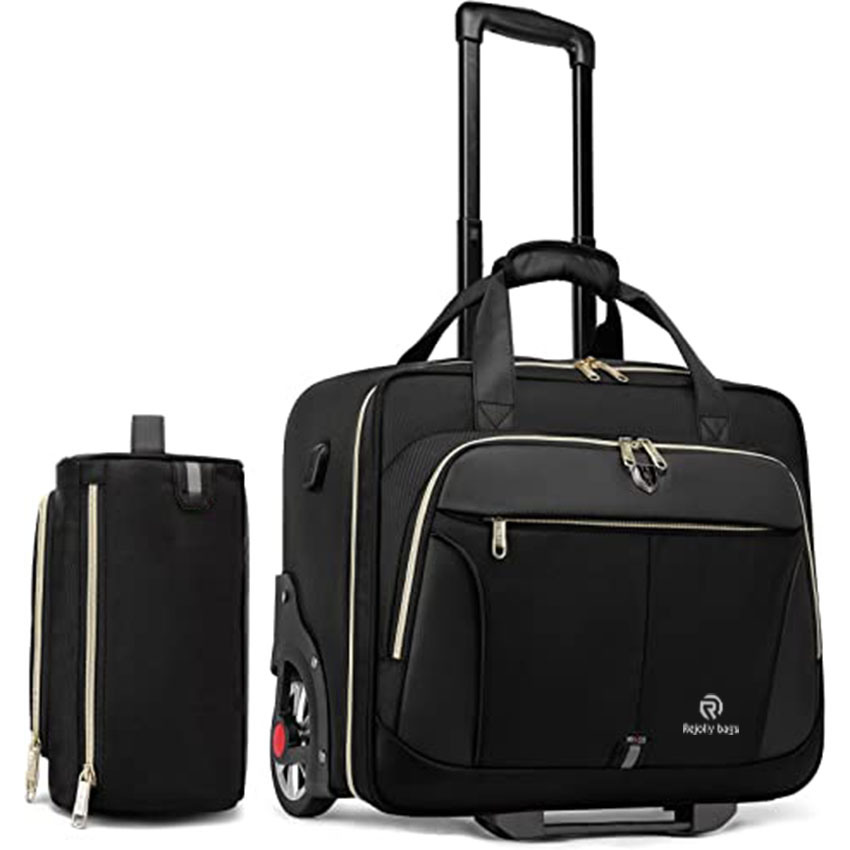 17.3 Inch Rolling Briefcase with USB Port for Business Travel Roller Bag