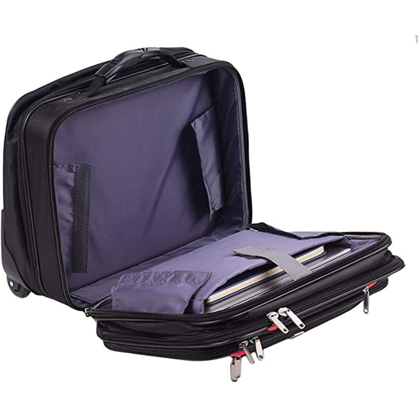 Air Traveler Rolling Briefcase with Wheels Spinner Mobile Office Carry on Luggage for 14.1in 15.6in Business Roller Bag