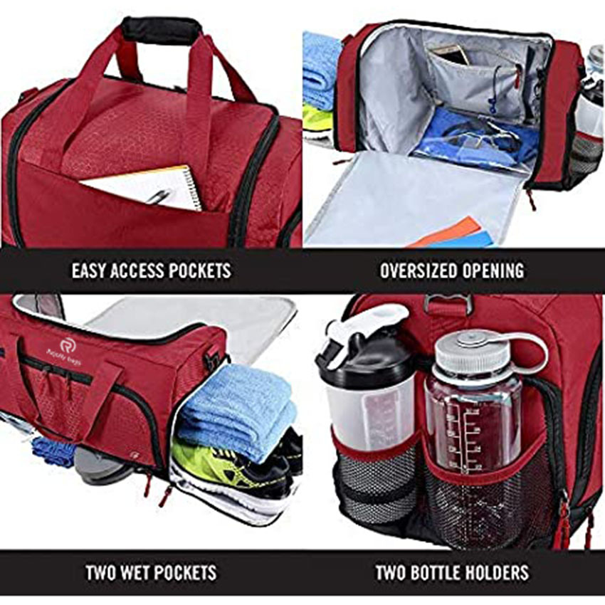 Ultimate Crowdsource Designed Gym Duffel with 10 Optimal Compartments Travel Bag