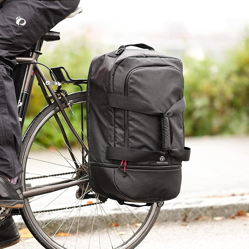 Pannier Duffel Bag 2 in 1 Bike Commuting and Travel Pannier - Large Capacity Bike Bag