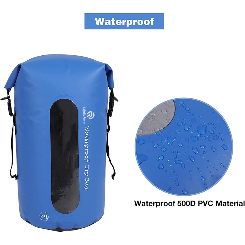 35L Waterproof Backpack, Lightweight Dry Bag Backpack for Hiking, Kayaking, Boating, Fishing Dry Bag