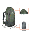 Hunting Backpack Internal Frame Hiking Backpack Waterproof Daypack for Extendable 40L+/80L+ Capacity Bag