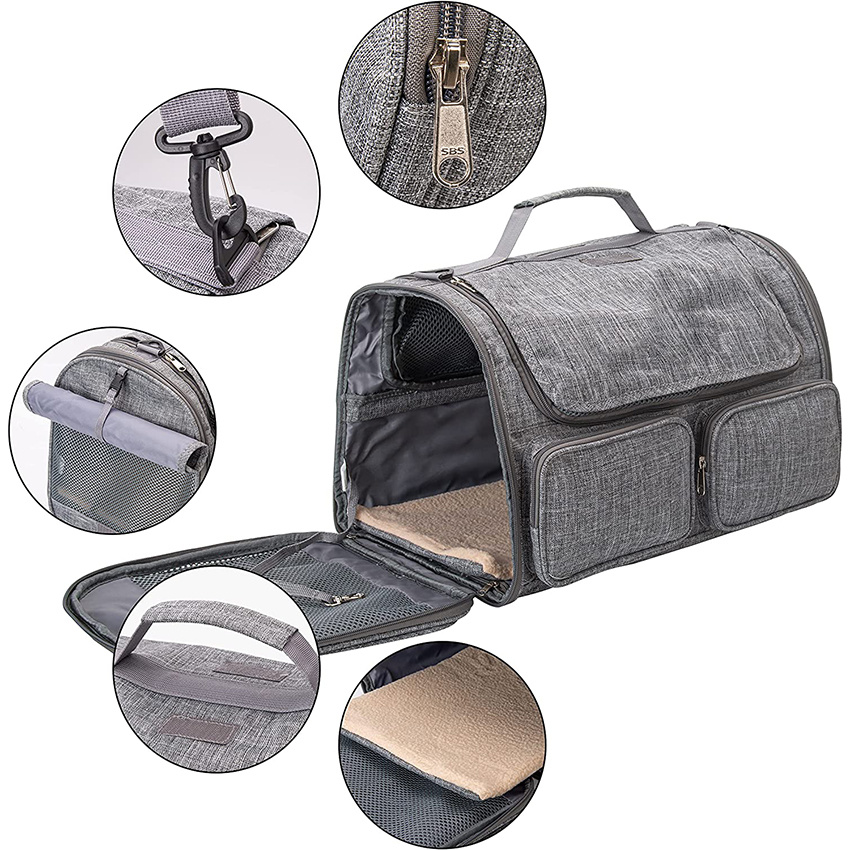 Pet Carrier Dog Cat Soft Sided for Small Medium Puppy Kitten Tsa Airline Approved Travel Leisure Bag for Animals