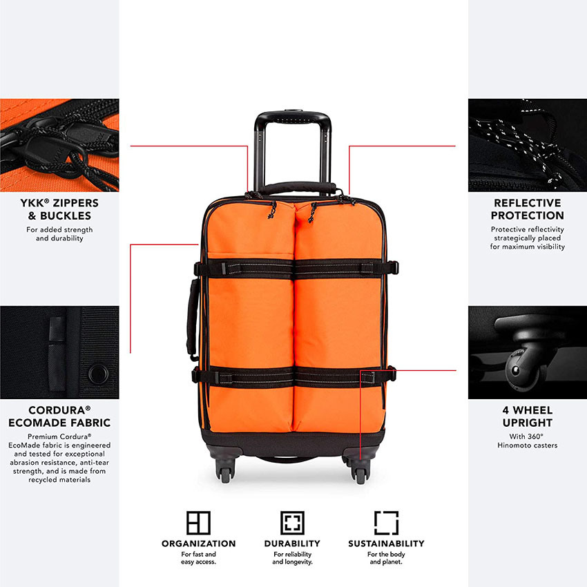 4-Wheel Spinner Carry-on Travel Bag Large Capacity Durable Luggage