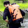 Floating Waterproof Drying Backpack with Front Zippered Pocket for Kayaking, Outdoor Travel, Mountaineering