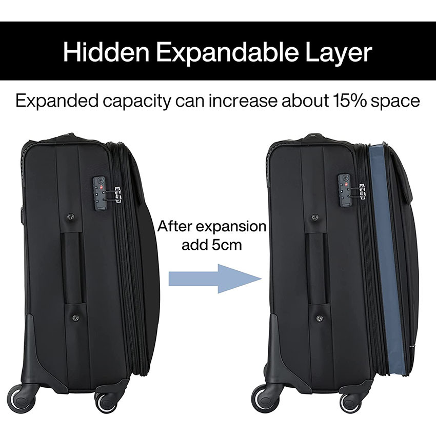 Lightweight Upright Carry on Bag with Spinner Wheels Luggage