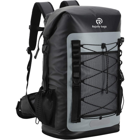 Large Capacity Waterproof Insulated Backpack Roll Top for Hiking, Beach Fishing, Kayaking Bag