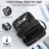 Hanging Toiletry Bag for Men, Water-Resistant Travel Toiletries Organizer Dopp Kit Waterproof Zipper and Fabric Cosmetic Bag RJ21672