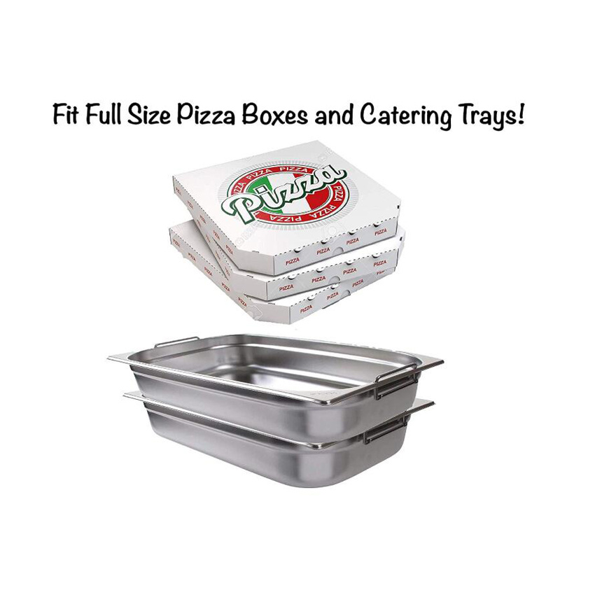 Hot Cold Pack Drinks Carrier Insulated Food Delivery Bag Lunch Bag with Cup Holders