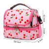 Simple and Lovely Pink Lunch Bag Durable Food Insulated Bag Weekend Picnic Bag