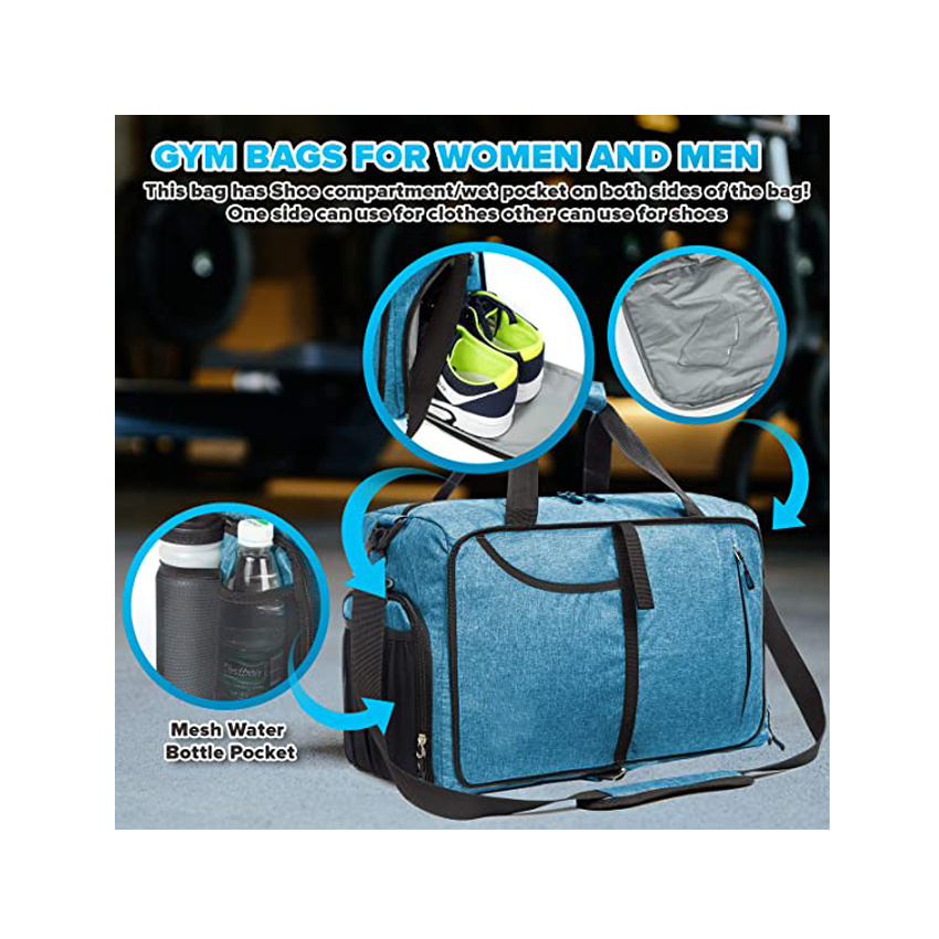 Travel Gym Bags Packable Sports Duffle Bag Storage Handle Bag