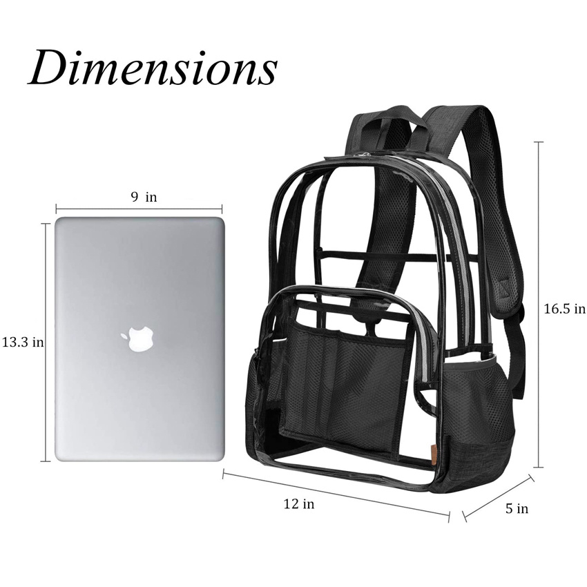 Heavy Duty Clear Backpack Transparent Backpack Women′s Backpacking Backpack Eco Friendly Durable Rucksack
