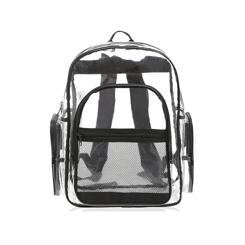 Clear School Backpack Outdoor Daypack School Bag Clear Rucksack with Adjustable Padded Straps