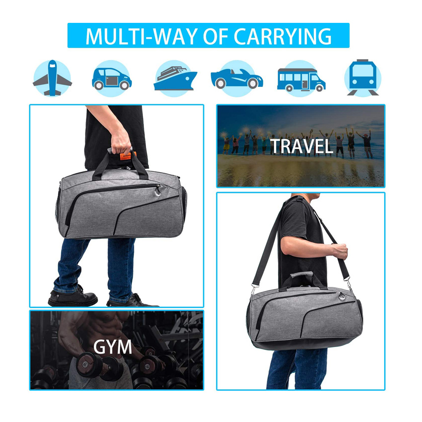 Durable Sports Travel Gym Bag with Shoes Compartment &Wet Pocket Fashion Duffel Bag Tote Handbags