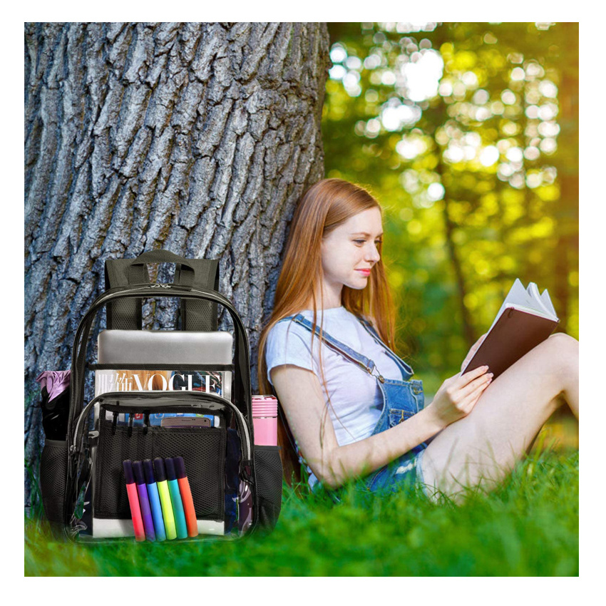 Heavy Duty Clear Backpack Transparent Backpack Women′s Backpacking Backpack Eco Friendly Durable Rucksack