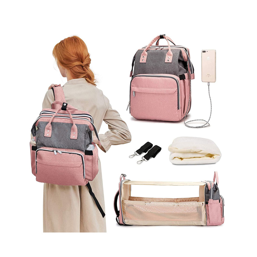 Baby Diaper Bag Multi-Function Travel Foldable Baby Bed Fashion Baby Sleeping Bag