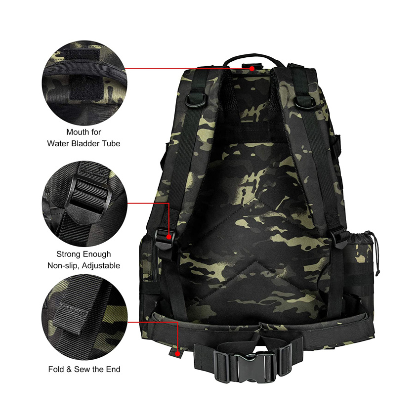 Camping Hiking Bag Military Tactical Style Backpack Assault Pack Built-up Backpack