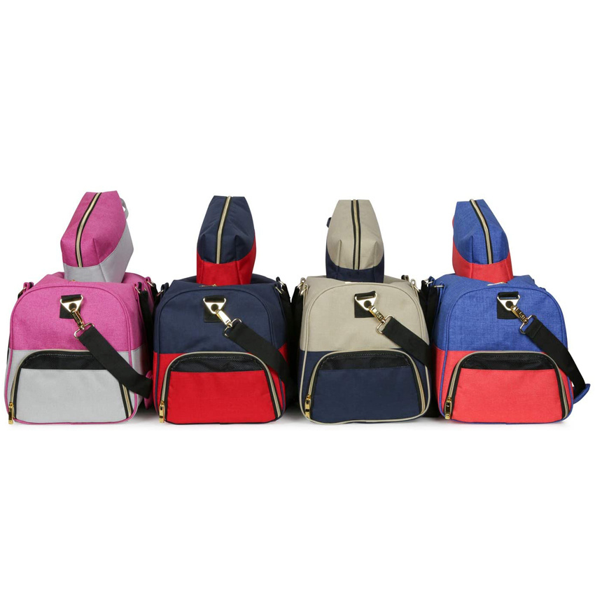 Canvas Duffle Bag with Shoe Compartment Sport Bag Gym Bag Travel Luggage Handbags