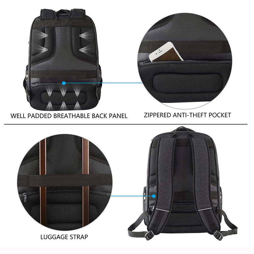 Laptop Backpack Organized Work Backpack Business Rucksack with Durable Material