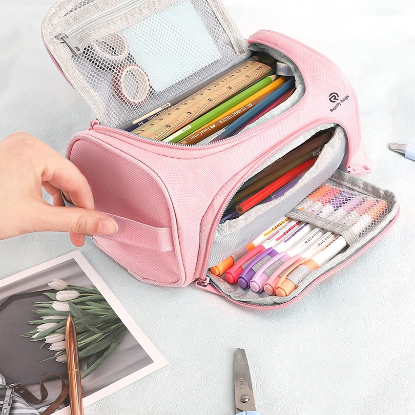 Big Capacity Pencil Pouch Large Marker Pen Case Multiple Use Aesthetic Stationery Bag for Teens Girls Adults Students Pen Bag RJ21661