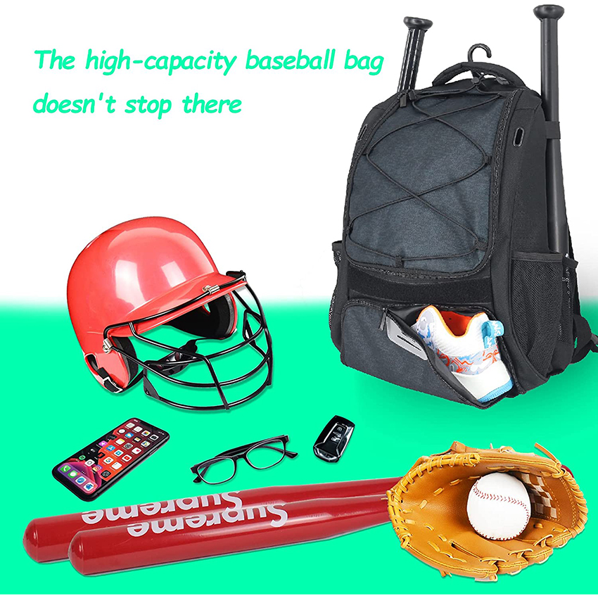 Baseball Backpck Bag For Adult and Youth Baseball & Softball Equipment Bags Bat bag shoes compartment Sports Bag RJ196199